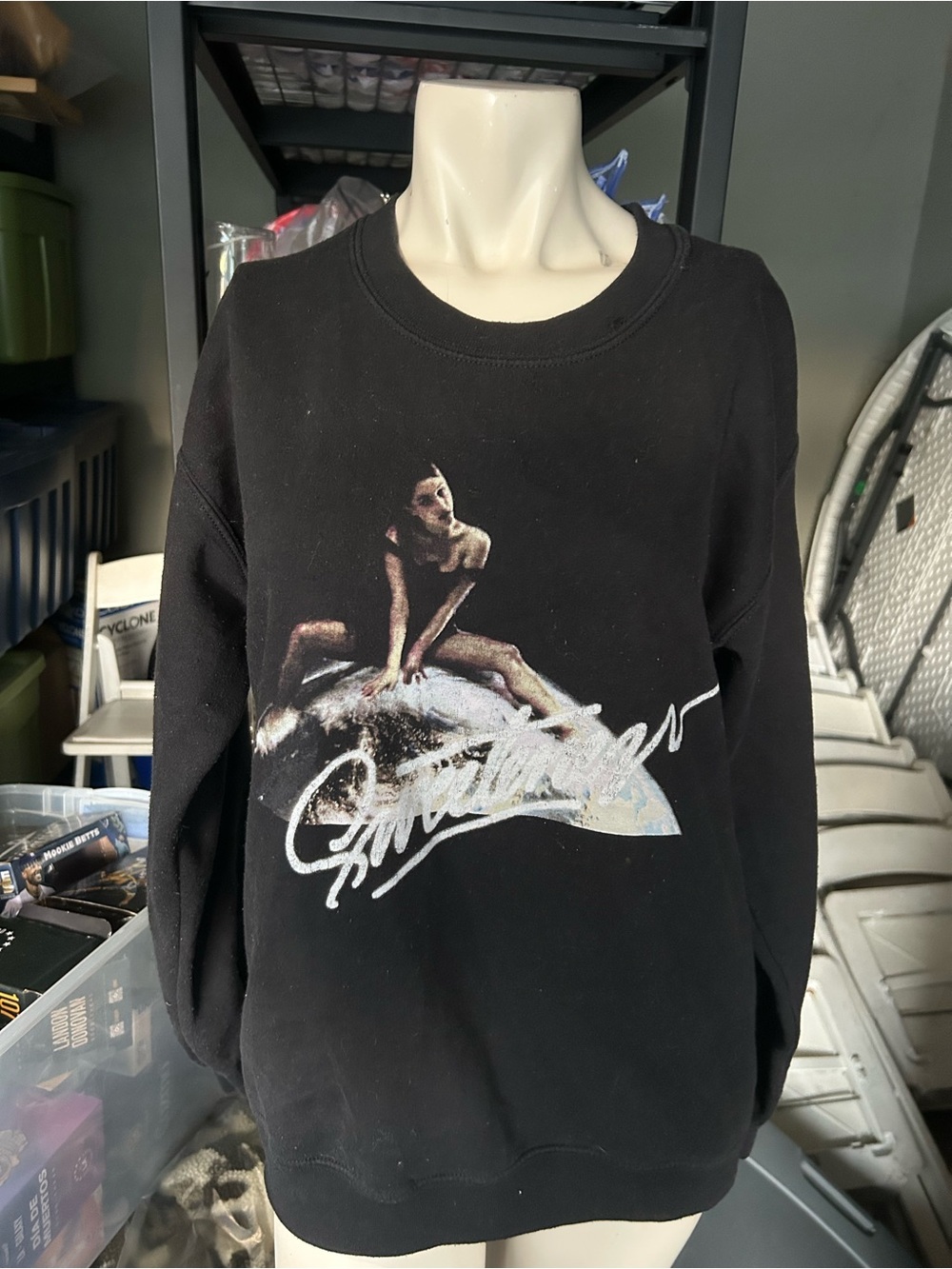 Ariana grande sweetener god is a woman crewneck size small as is condition